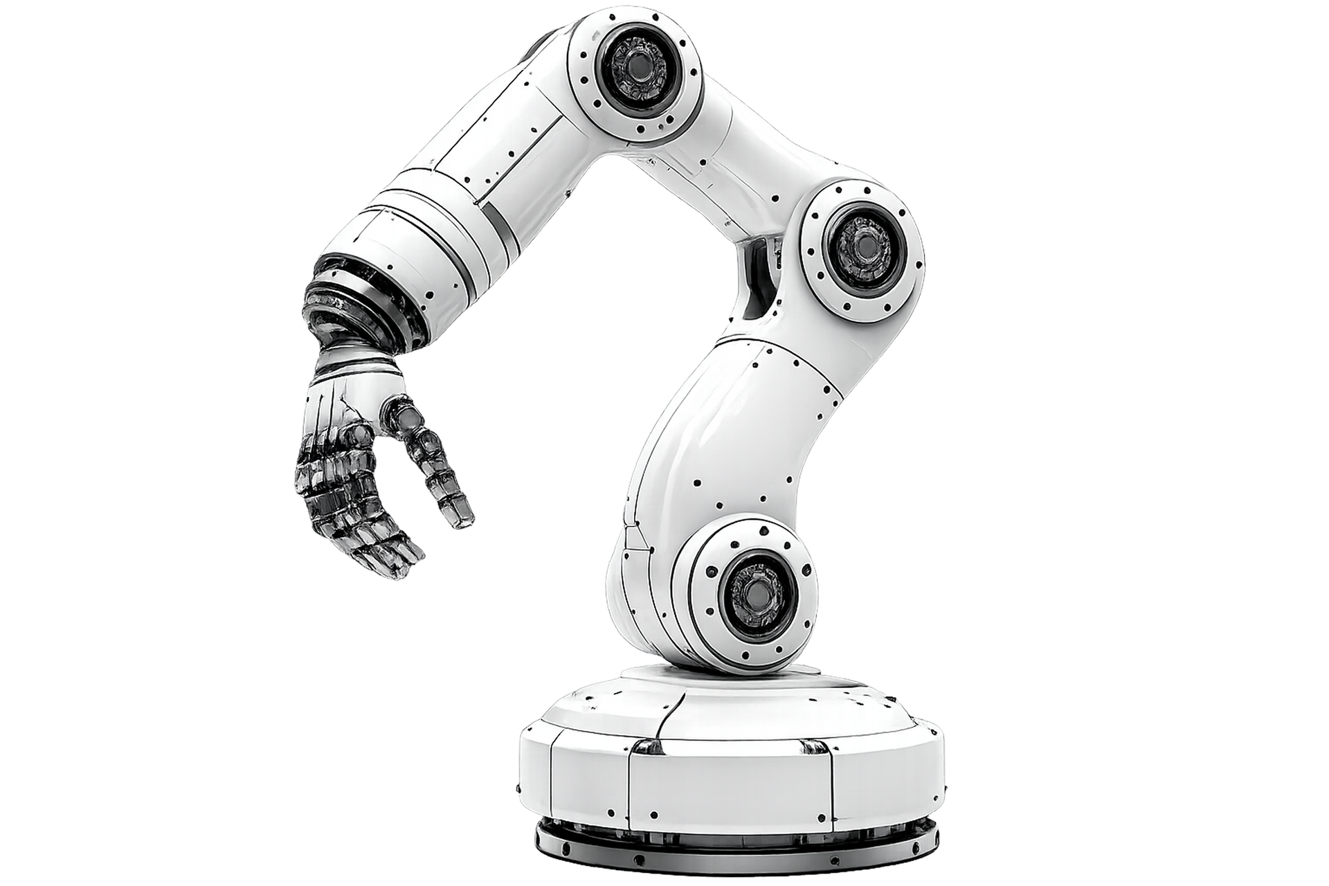 Industrial robotic arm used in robotics programs